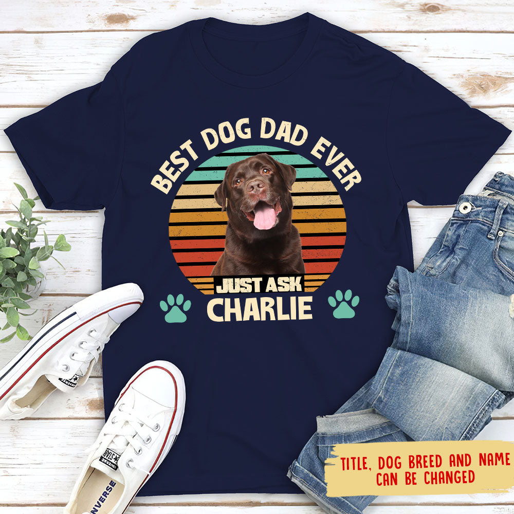 Top - Rated Personalized Custom Photo Unisex T - shirt for the Best Dog Moms and Dads