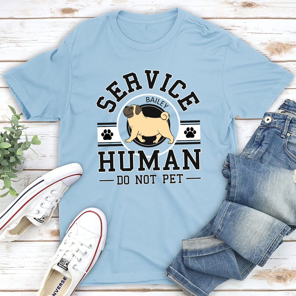 Service Human Logo - Personalized Custom Premium Men's 4.2 oz T-shirt for Pet Lovers