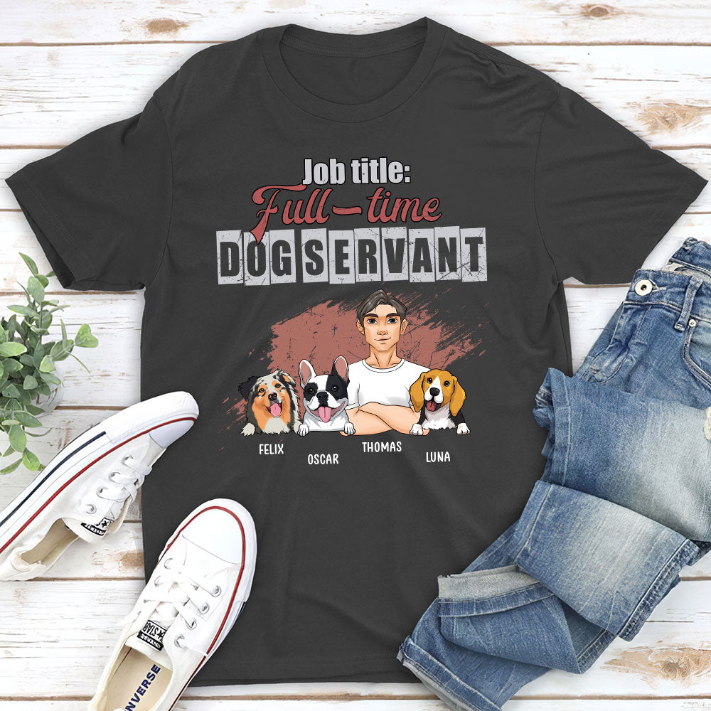 Full-time Job Title Personalized Custom Unisex 5.3 oz T-shirt - Ideal Gift for Pet Lovers
