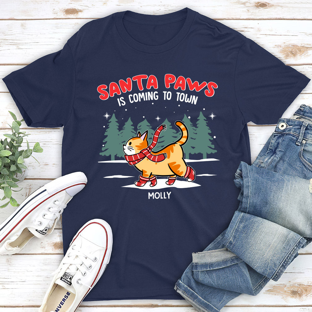 The Santa Paws - Personalized Custom Unisex 5.3 oz T-shirt for Pet Lovers