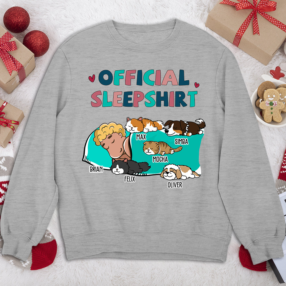 Personalized Custom Sleeping Pet Sleepshirt - 8.0 oz Unisex Sweatshirt