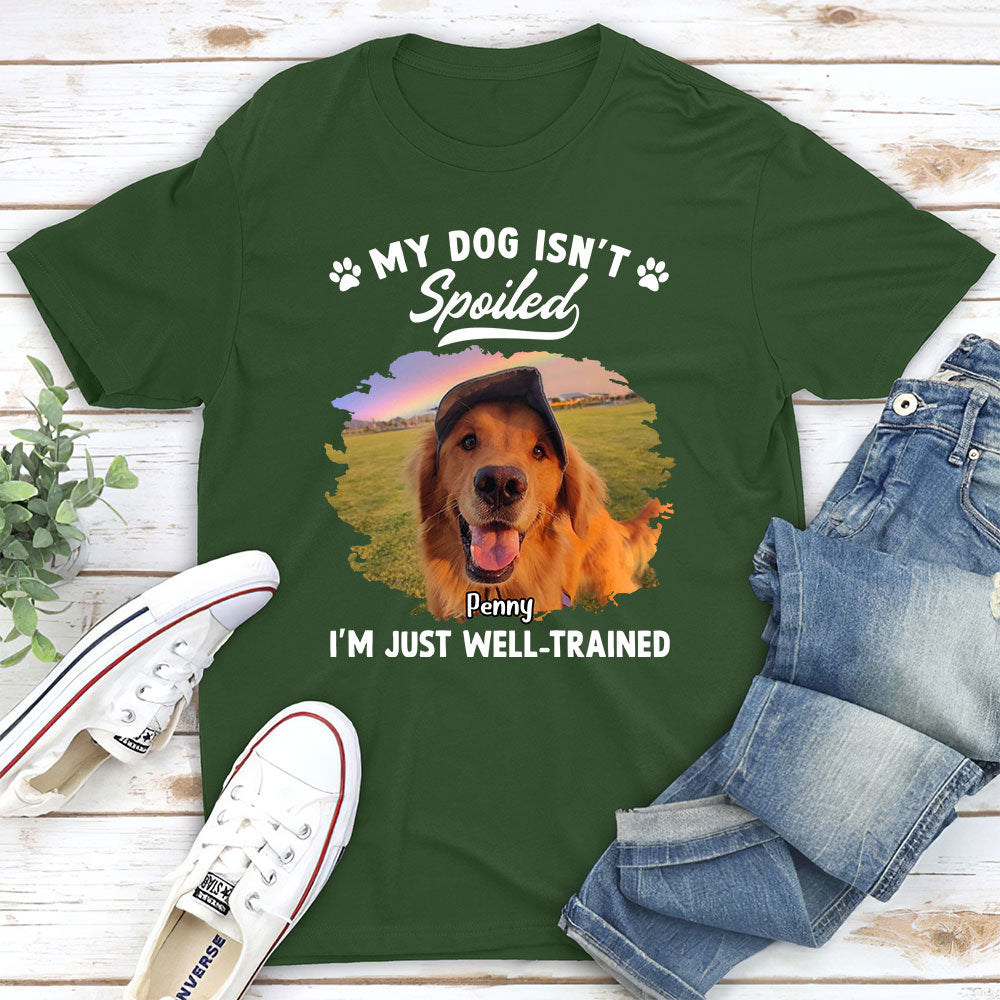 Spoiled Dog Photo - Personalized Custom Unisex 5.3 oz T-shirt for Pet Lovers