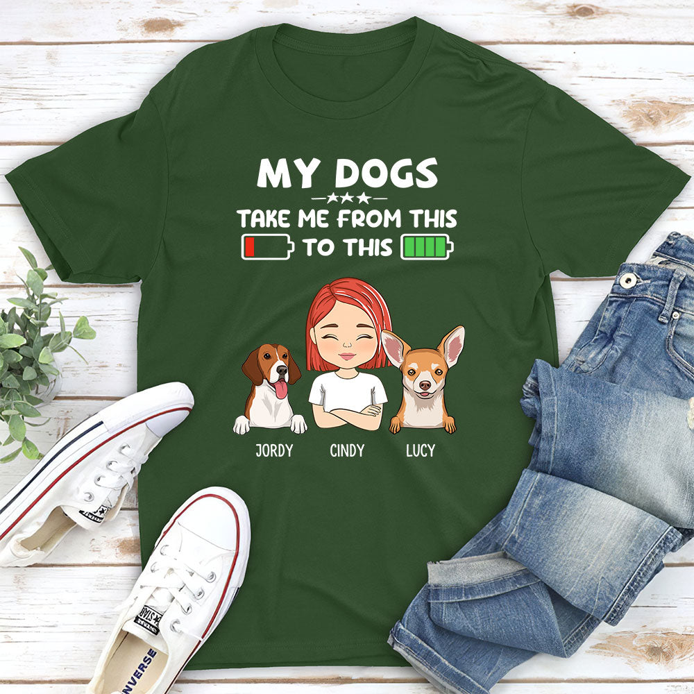 Personalized Custom Unisex Battery-themed T-shirt - Ideal Gift for Pet Lovers