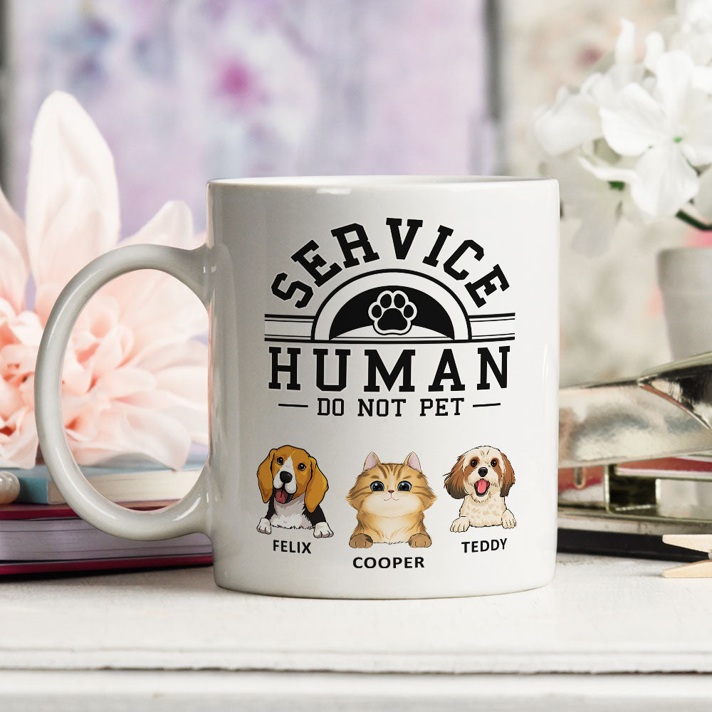 Personalized Custom Pet Service Human Logo Coffee Mug - Ideal Gift for Pet Lovers