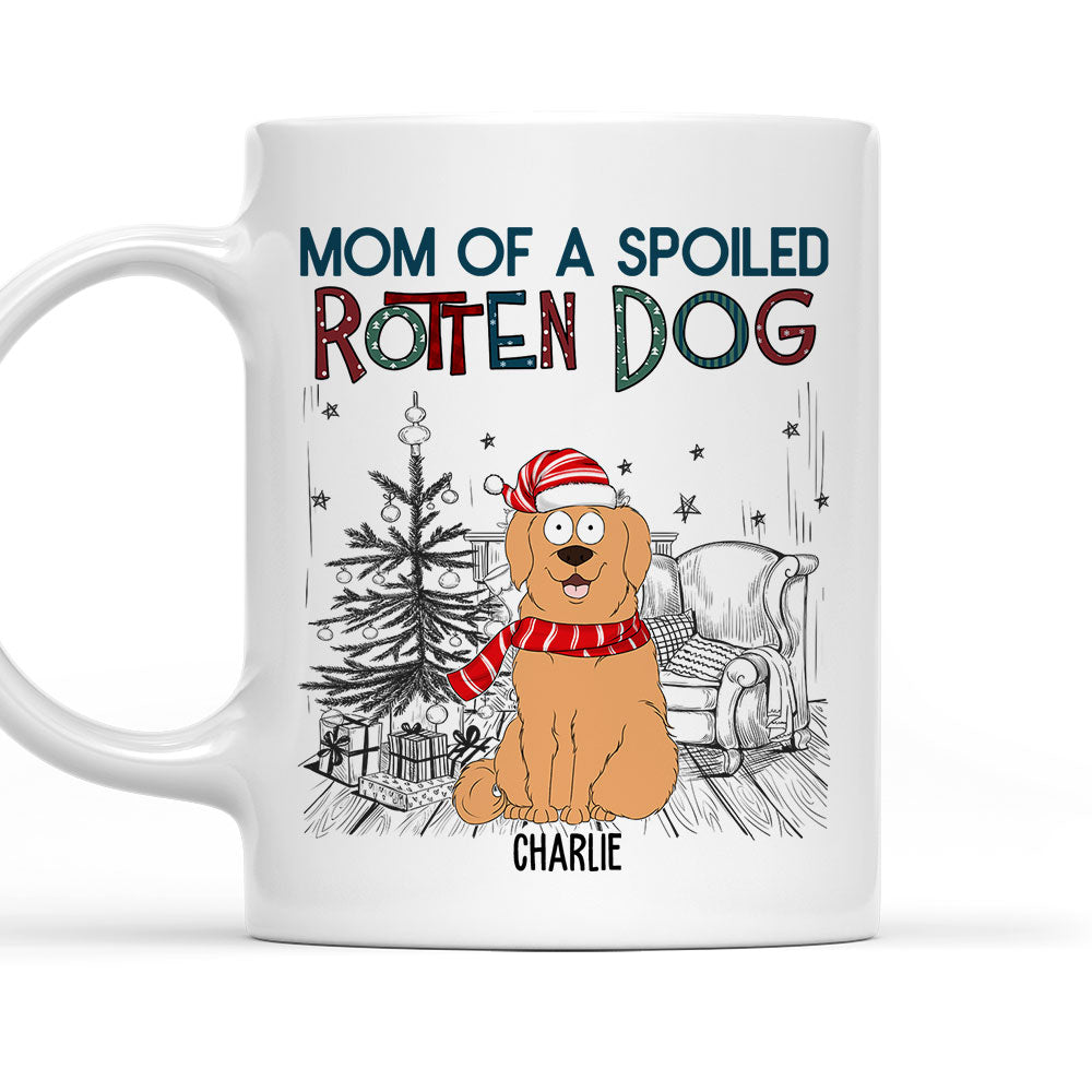 Personalized Custom Dad Of A Spoiled Rotten Dog Coffee Mug - Ideal Gift for Pet Lovers