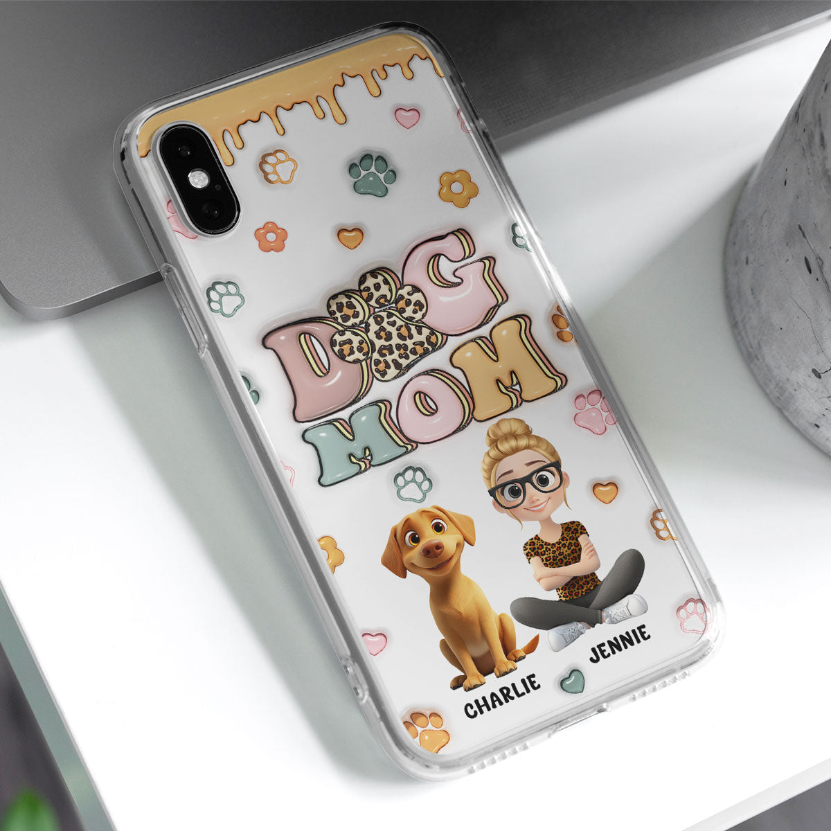 Dog Mama Version 2 - Exclusive Personalized Custom 3D Inflated Effect Smartphone Case for All Occasions