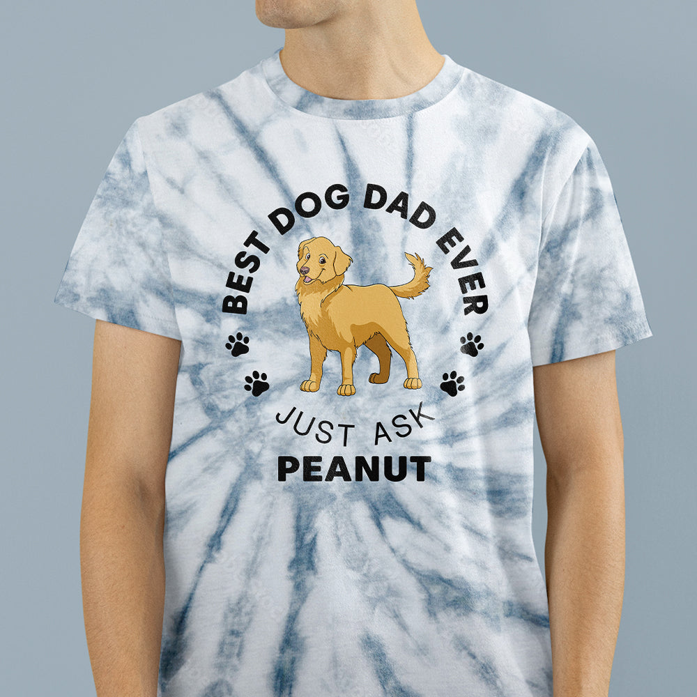 Best Dog Dad Circle - Personalized Custom All-over-print Comfortable Polyester-Spandex T-shirt