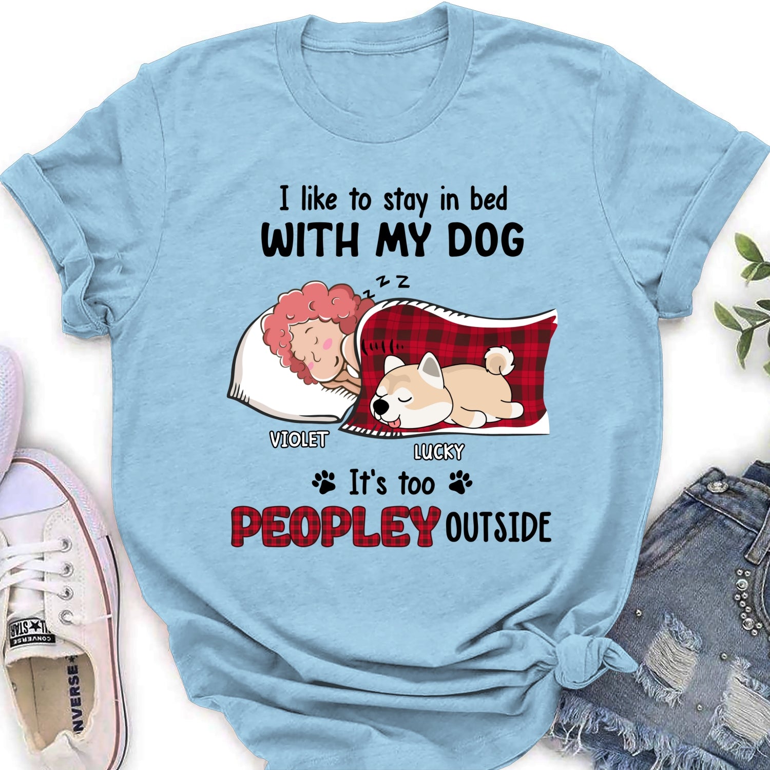 Cozy Bed - Personalized Custom Women's T-shirt for Pet Lovers