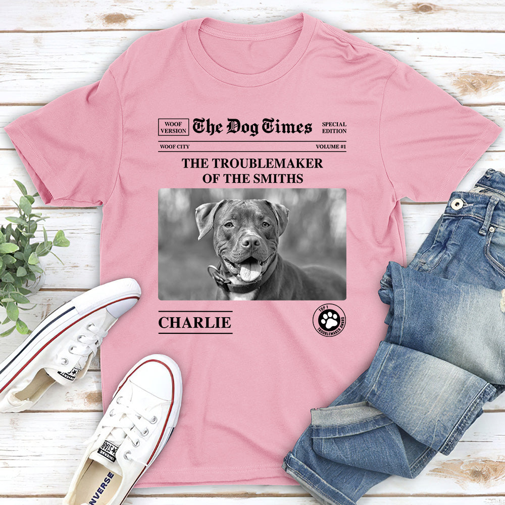 Troublemaker - Personalized Custom Unisex Heavy Cotton T-shirt for Pet Lovers