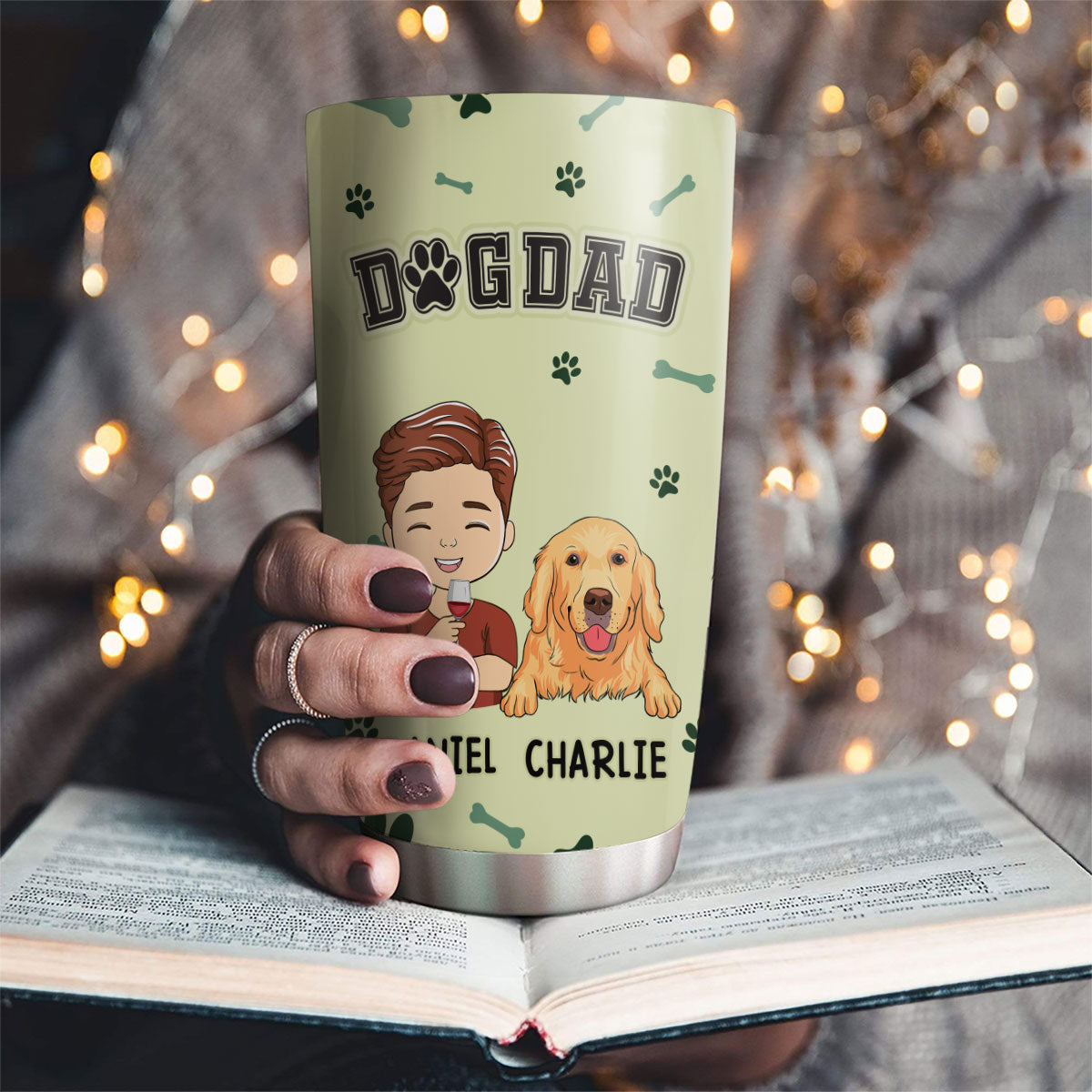 Pawdre - Customizable Personalized 20oz Stainless Steel Tumbler
