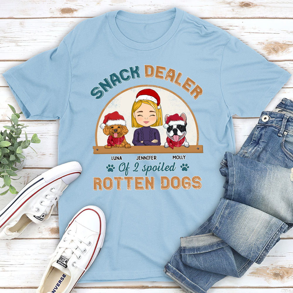 Personalized Custom Unisex 5.3 oz Snack Dealer Of Dog T-shirt