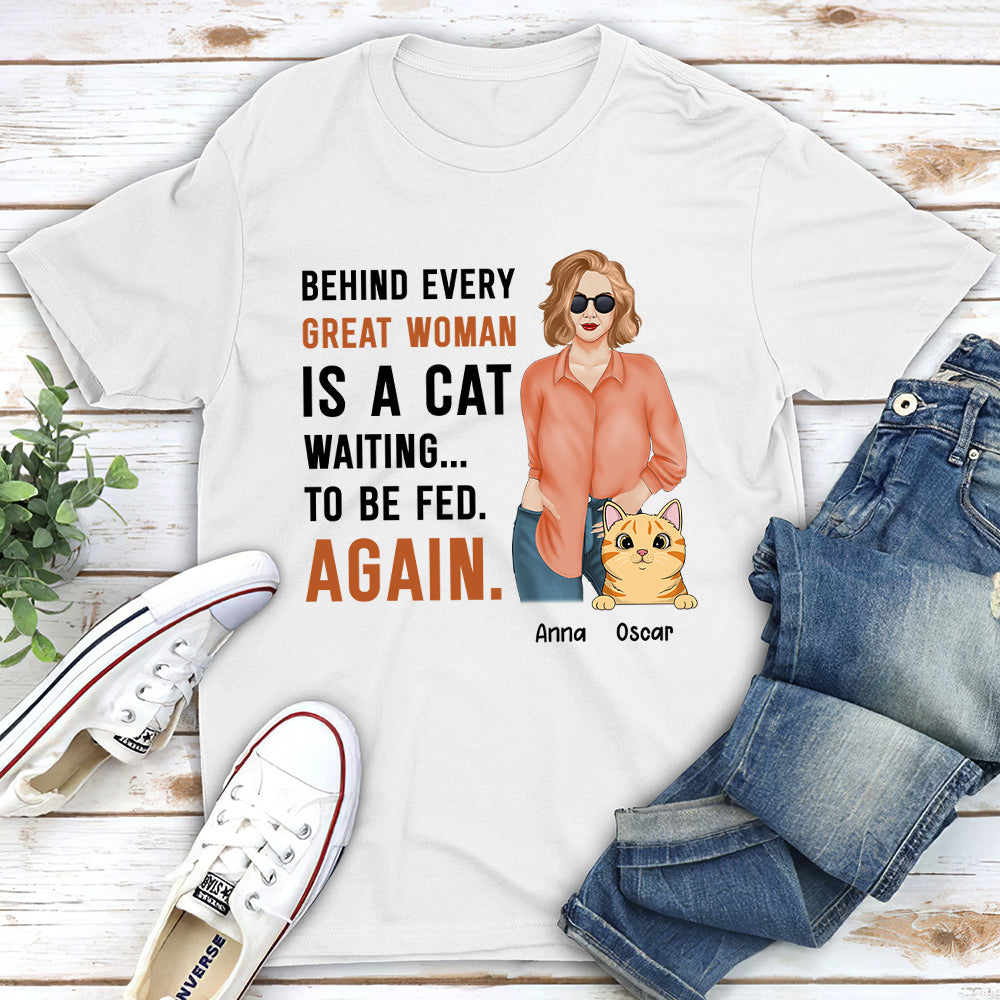 Personalized Custom Unisex 'Waiting To Be Fed' T-shirt - Ideal Gift for Pet Lovers