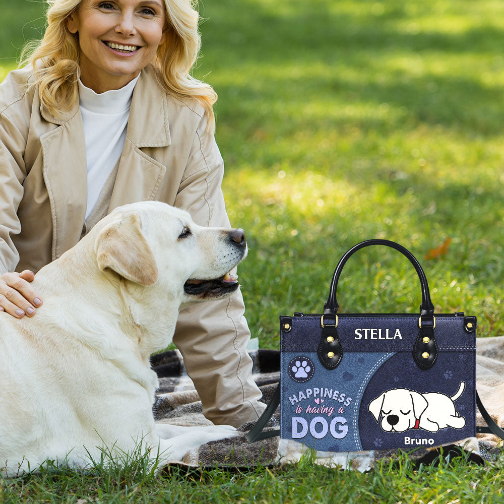Personalized Custom Leather Bag for Dog Lovers