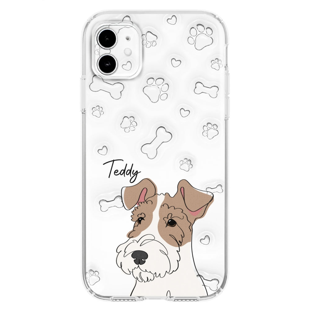Dog Line - Exclusively Personalized Custom 3D Inflated Effect Phone Case for a Fashionable Look