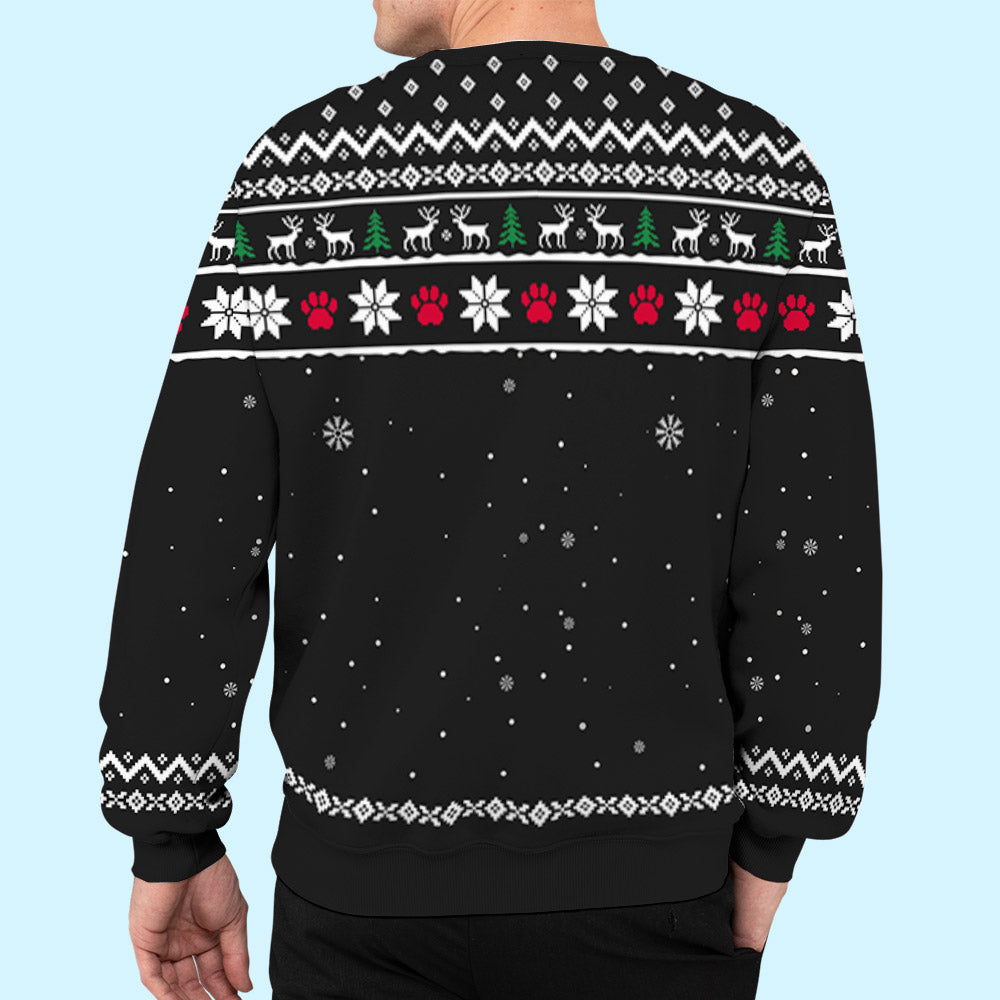 Happy Holiday Personalized Custom All-Over-Print Dog Lover's Unisex Sweatshirt