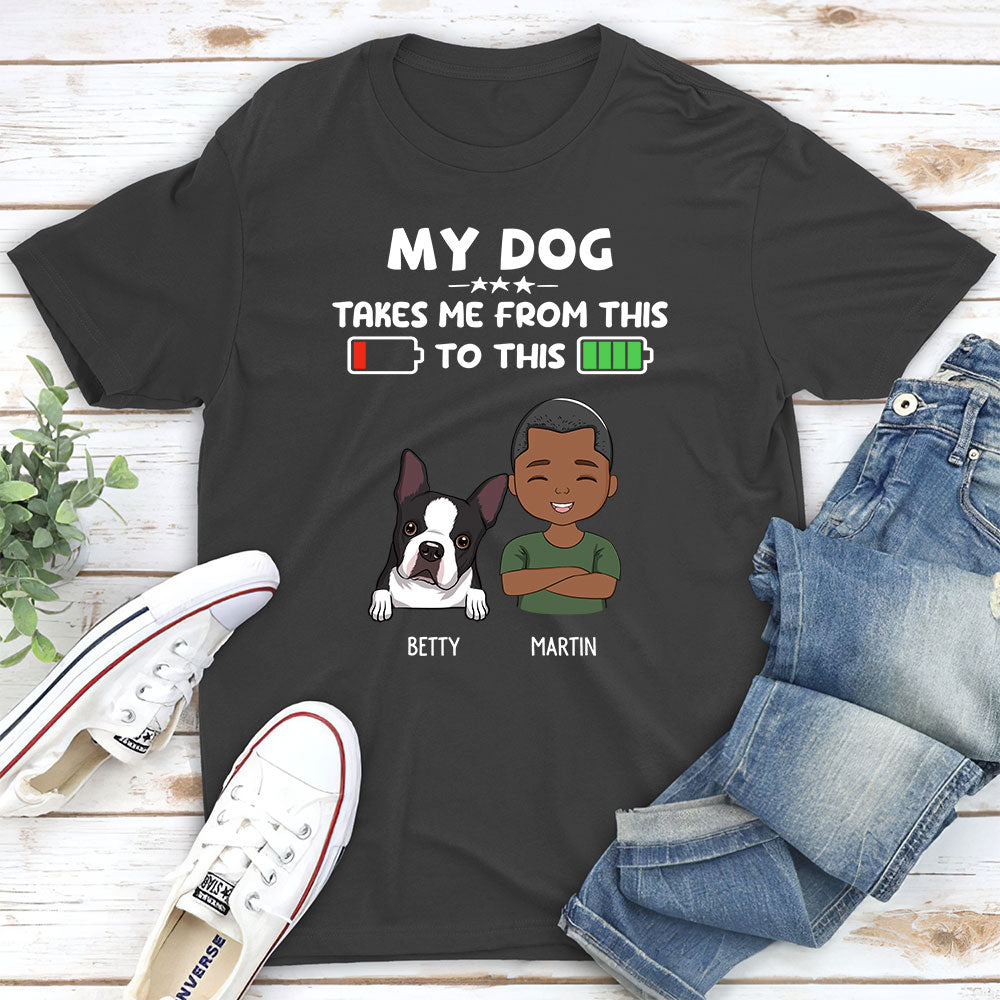 Personalized Custom Unisex Battery-themed T-shirt - Ideal Gift for Pet Lovers