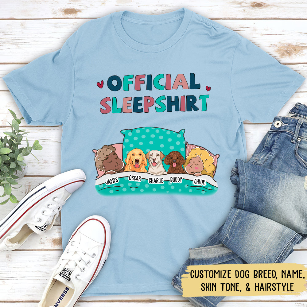 Personalized Custom Unisex Pet Sleepshirt T-shirt for Couples - 5.3 oz