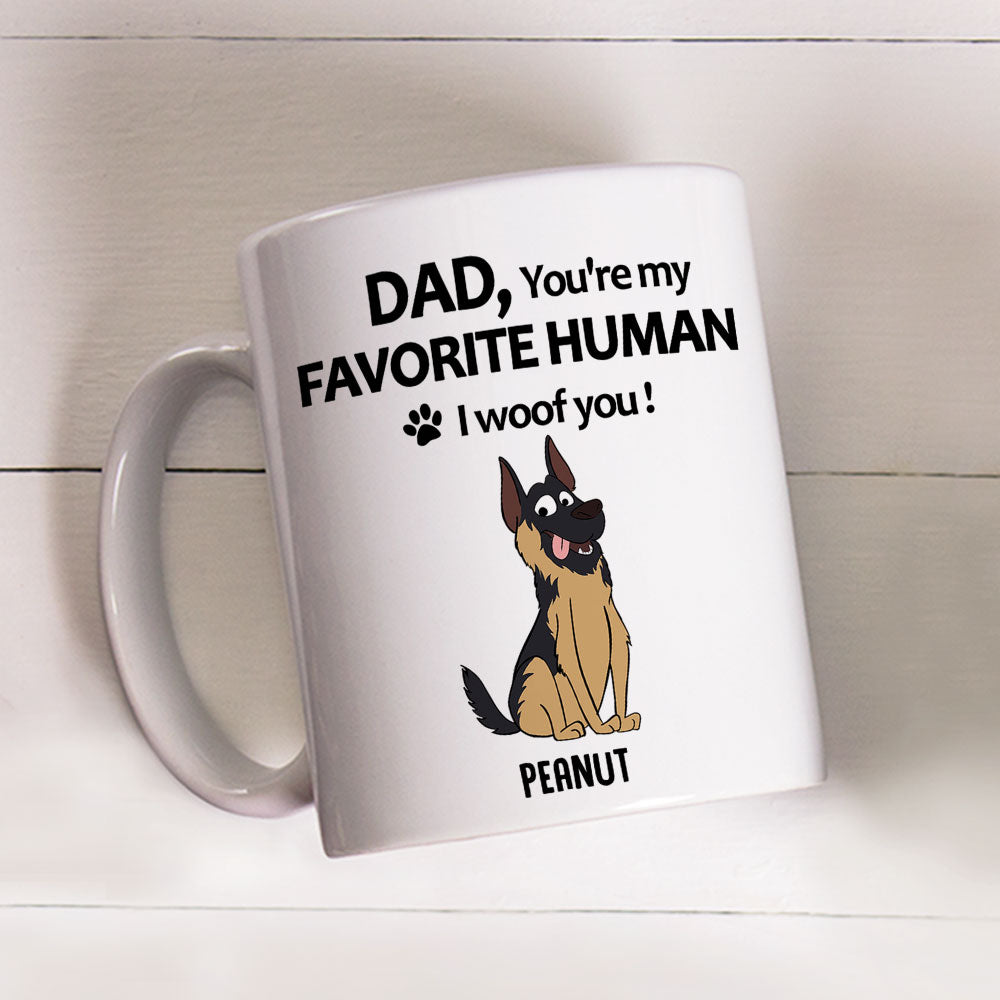To My Favorite Human 2 - Exquisitely Personalized Custom Coffee Mug for Pet Lovers