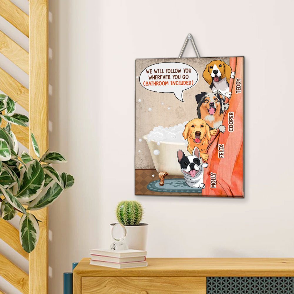 I Will Follow You Wherever You Go - Personalized Custom Wood Sign in Various Sizes with Bright Colors