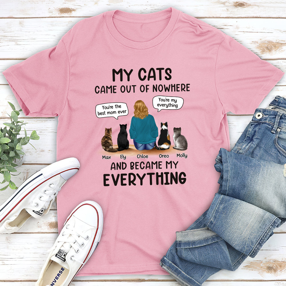 Cats Are My Everything - Personalized Custom Unisex 5.3 oz T-shirt for Pet Lovers