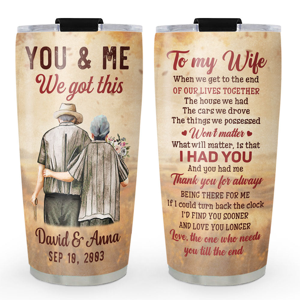 To My Beloved Wife - Personalized Custom 20oz Stainless Steel Tumbler with Thousands of Cool Designs