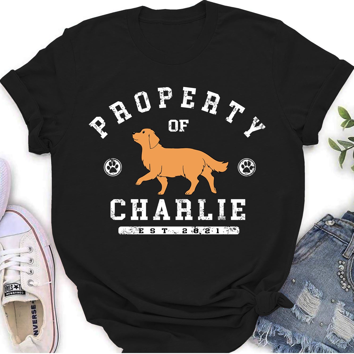 Personalized Custom Dog Lover Women's T-shirt - Ideal Gift for Pet Enthusiasts