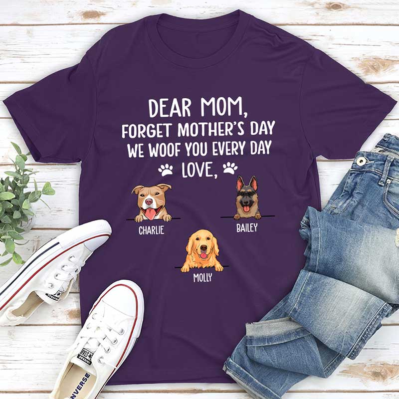 I Woof You Dog Mom - Personalized Custom Unisex 5.3 oz T-shirt for Pet Lovers