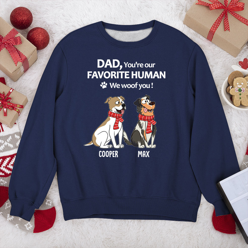 To My Favorite Human - Personalized Custom 8.0 oz Unisex Sweatshirt: Ideal Gift for Pet Lovers