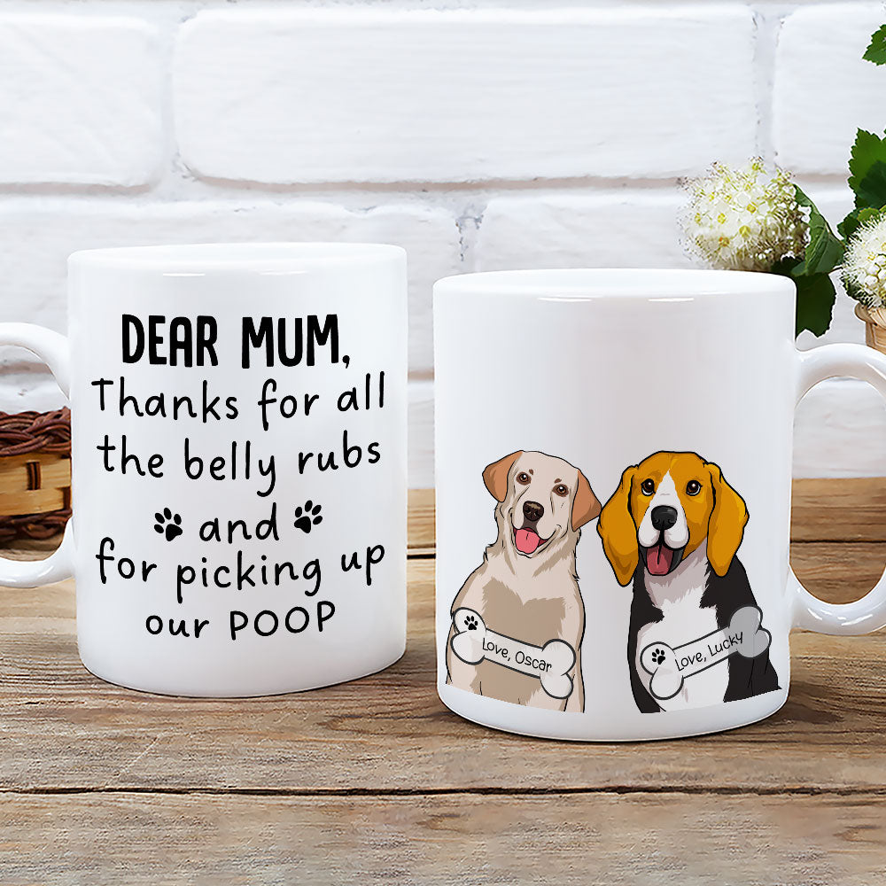 Pick Up Dog Poop - Personalized 11oz Custom Coffee Mug for Pet Lovers