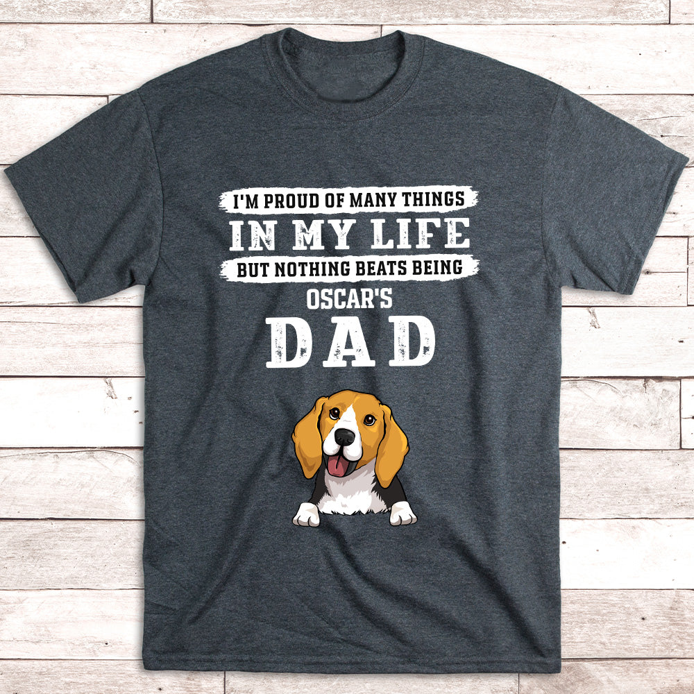 Proud Dad - Personalized Custom Unisex 5.3 oz T-shirt for Pet Lovers