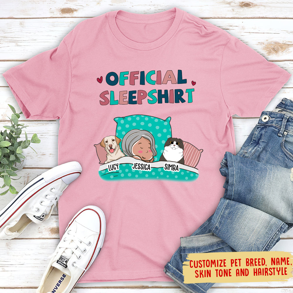 Personalized Custom Unisex Pet Official Sleepshirt - Ideal Gift T - shirt