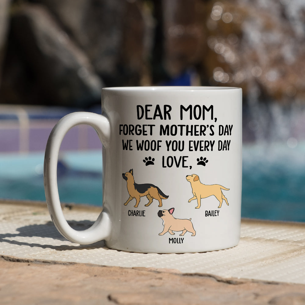 I Woof You Mom - Unique Personalized Custom Coffee Mug for Pet Lovers