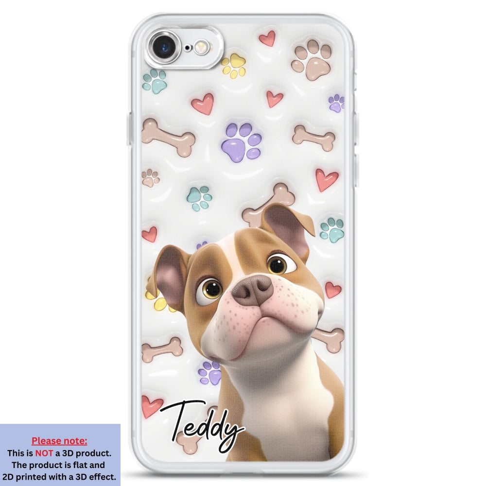 Adorable Baby Dogs - Personalized Custom 3D Inflated Effect Phone Case for Stylish Protection