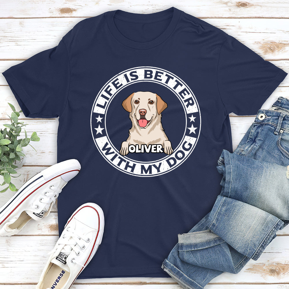 Better Life - Customizable Unisex Personalized T-shirt for Pet Lovers