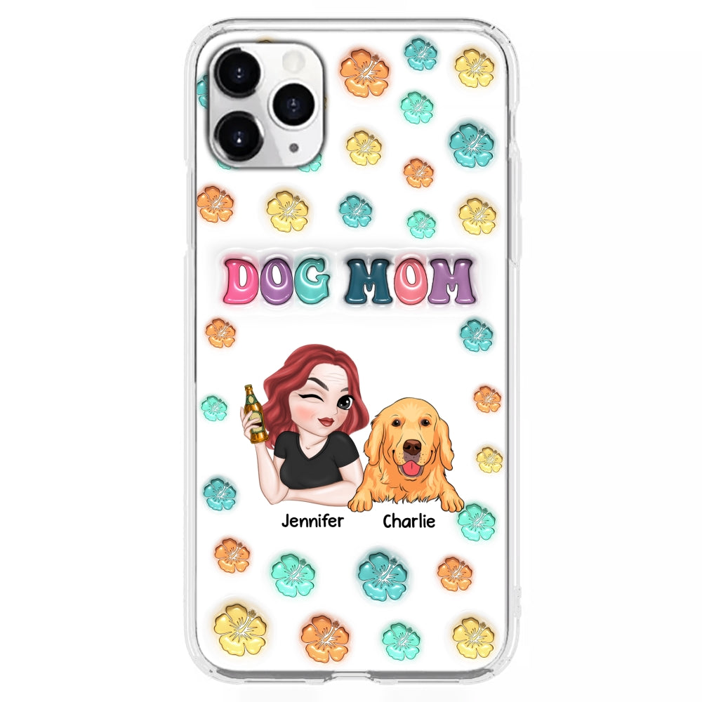 Dog Mom Summer: Exclusive Personalized Custom 3D Inflated Effect Phone Case for Stylish Protection