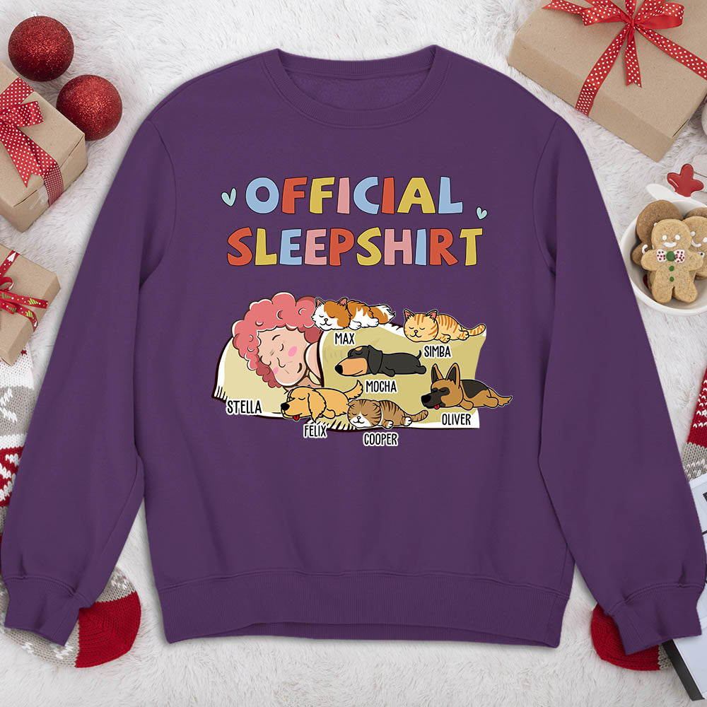 Sleeping Pet Personalized Custom Sweatshirt Version 2 - 8.0 oz Unisex Perfect Gift