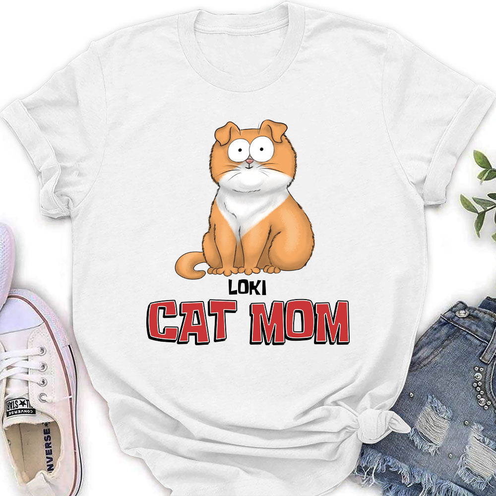 Red Cat Mom - Exquisitely Personalized Custom Women's T-shirt for Pet Lovers