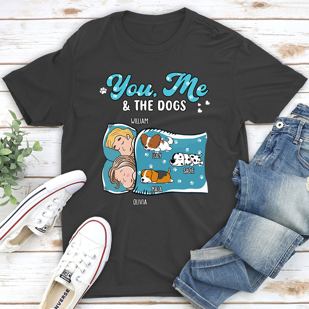 Unique Personalized Custom Unisex Sleepshirt - You, Me, And The Dogs