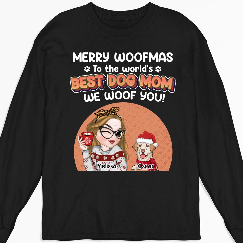 I Have A Best Dog Mom - Customizable Personalized Long Sleeve Unisex T-shirt