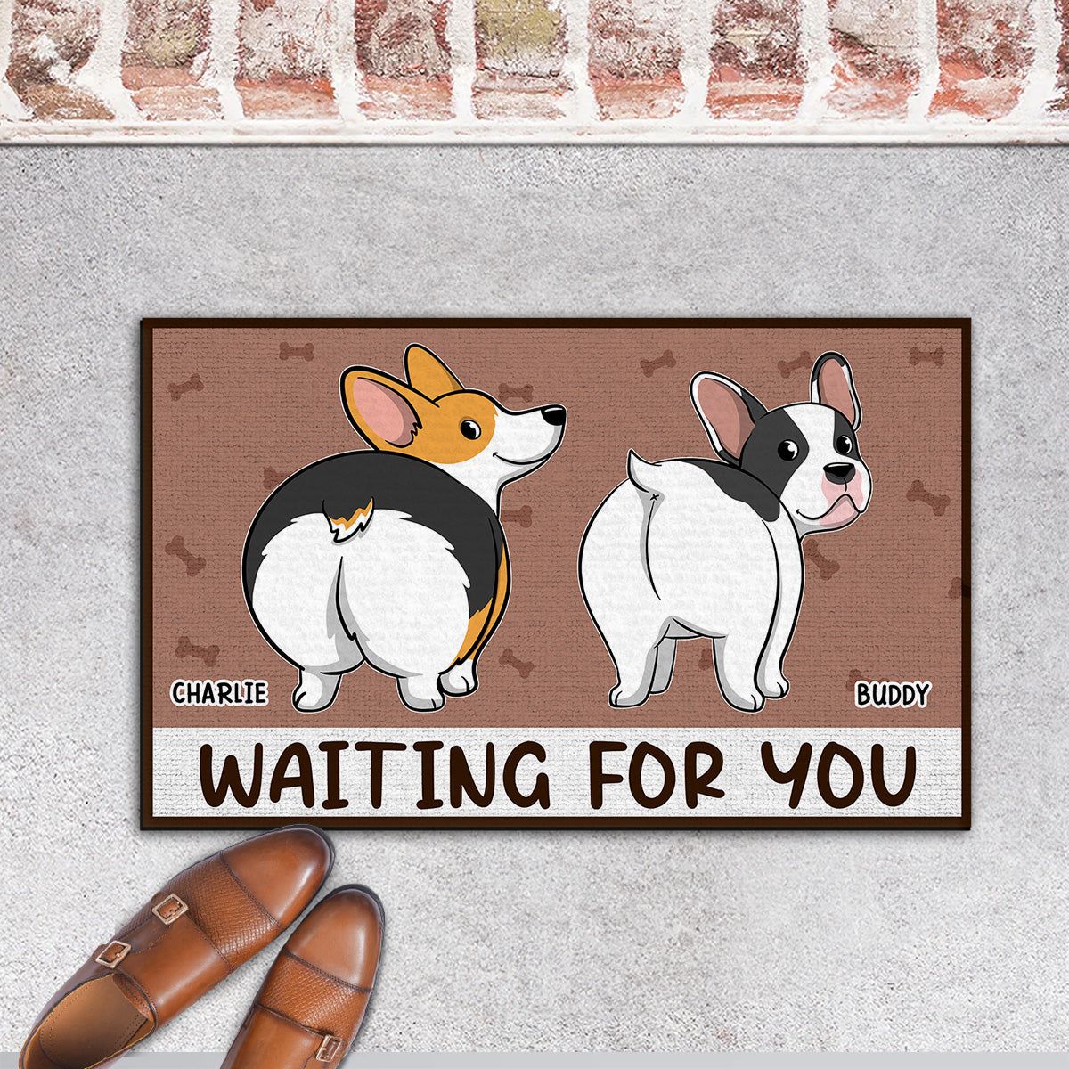 Personalized Custom 'Waiting For You' Doormat with Your Pet's Picture
