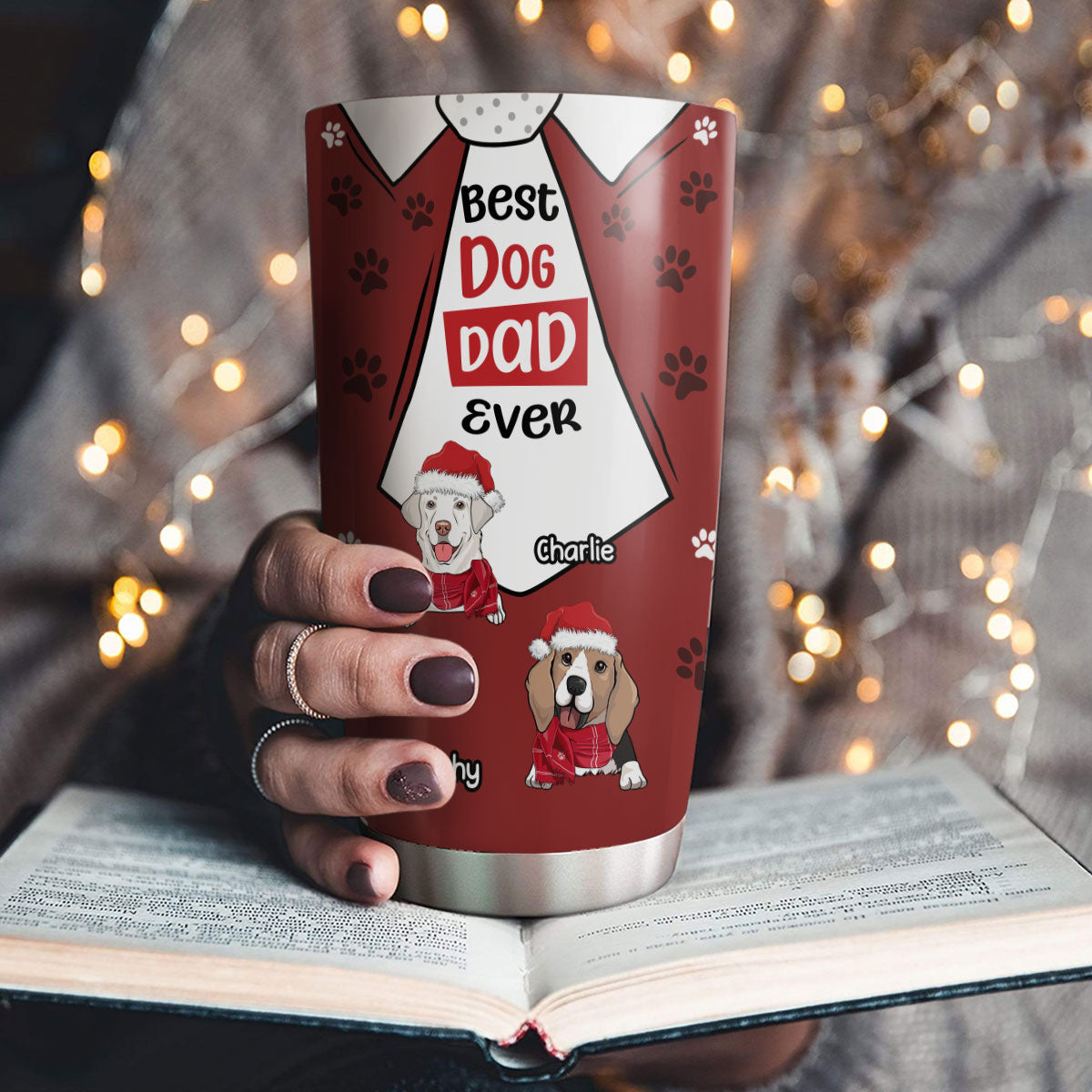 We Love You Best Dog Dad - Premium Personalized Custom 20oz Stainless Steel Tumbler