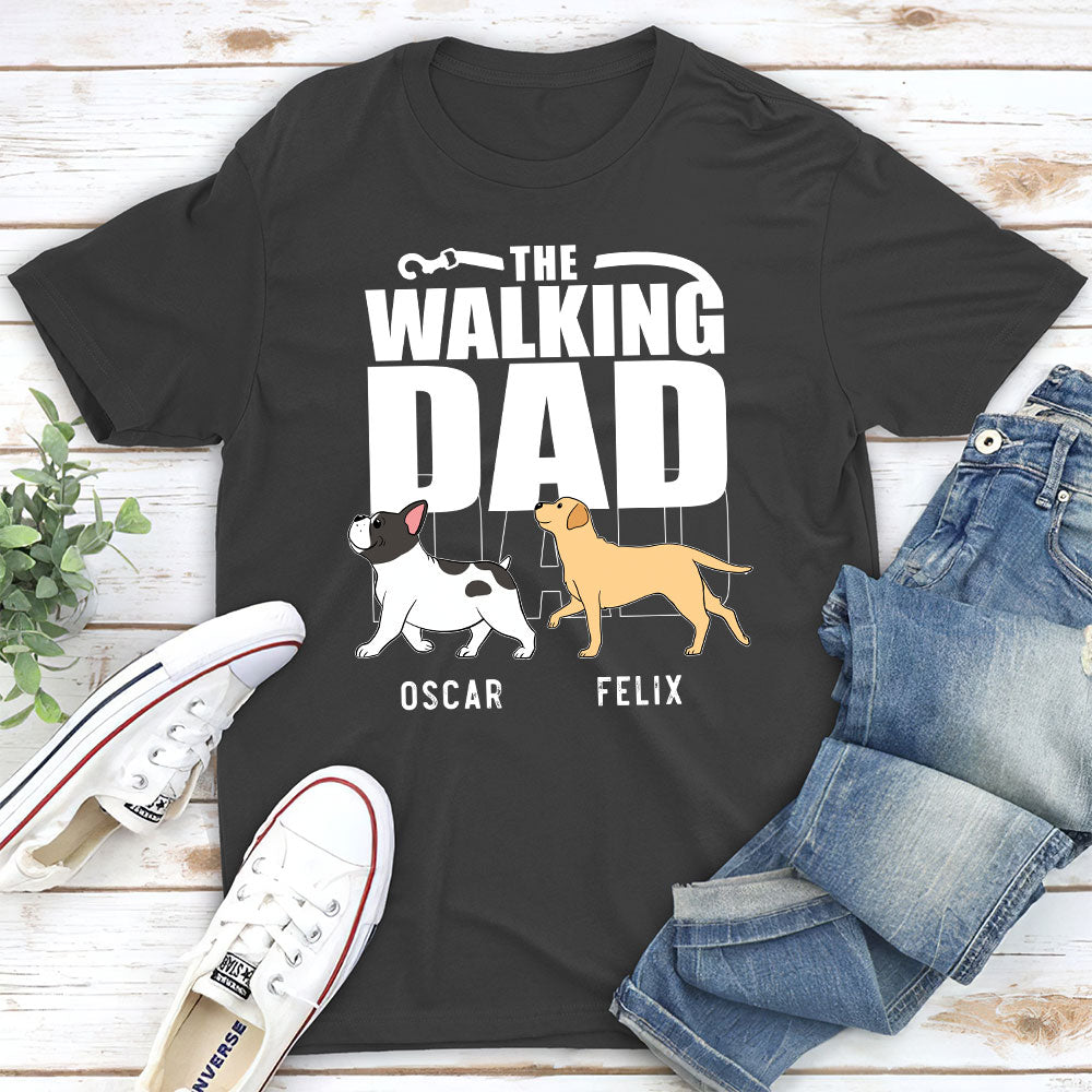 Personalized Custom Premium Walking Dad/Mom T-shirt - Ideal Gift for Pet Lovers