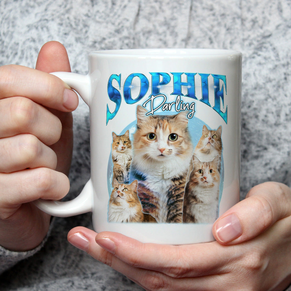 Custom Pet Face Vintage Version 5 - Exquisite Personalized Custom Coffee Mug for Pet Lovers