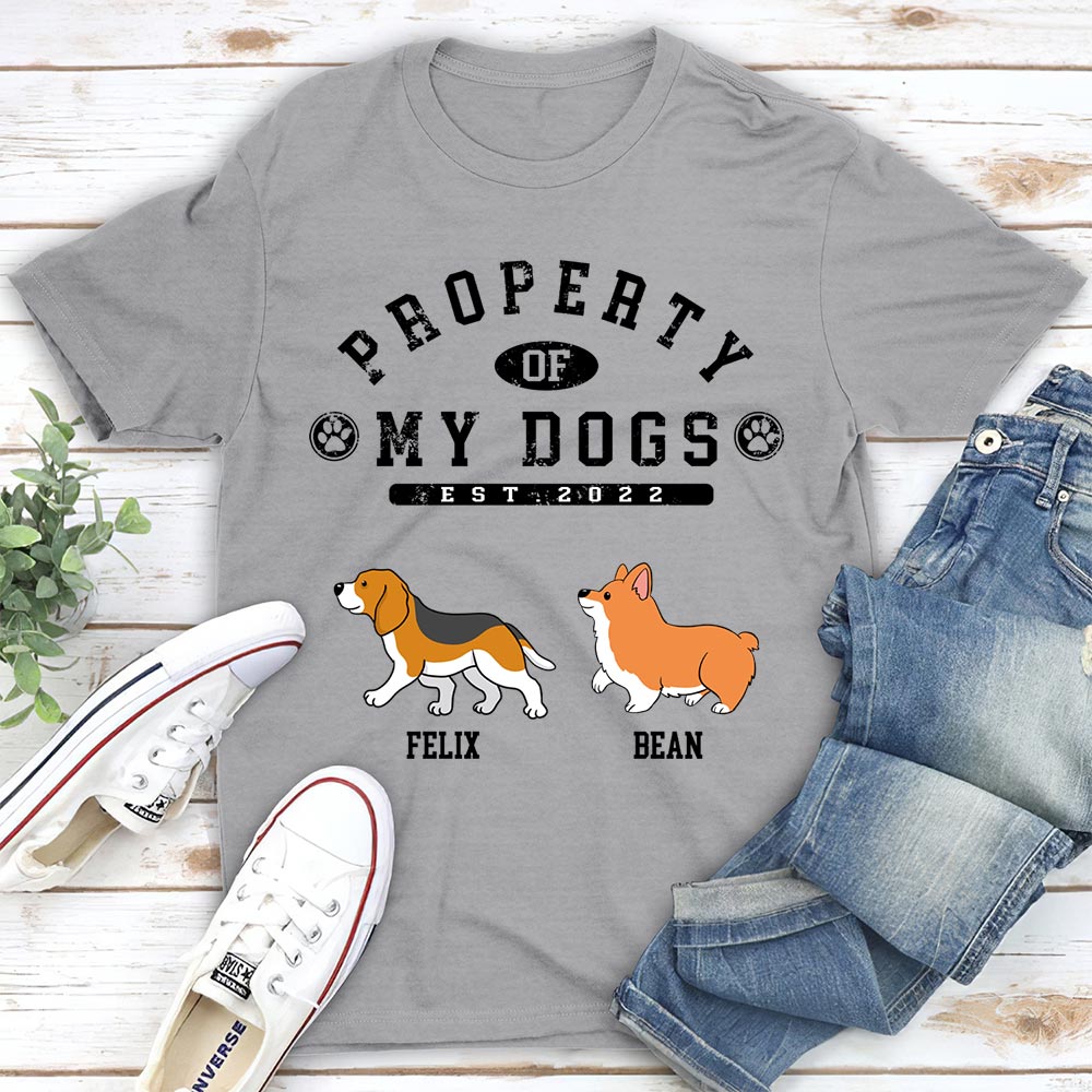 Dog Property - Personalized Custom Unisex 5.3 oz T-shirt for Pet Lovers