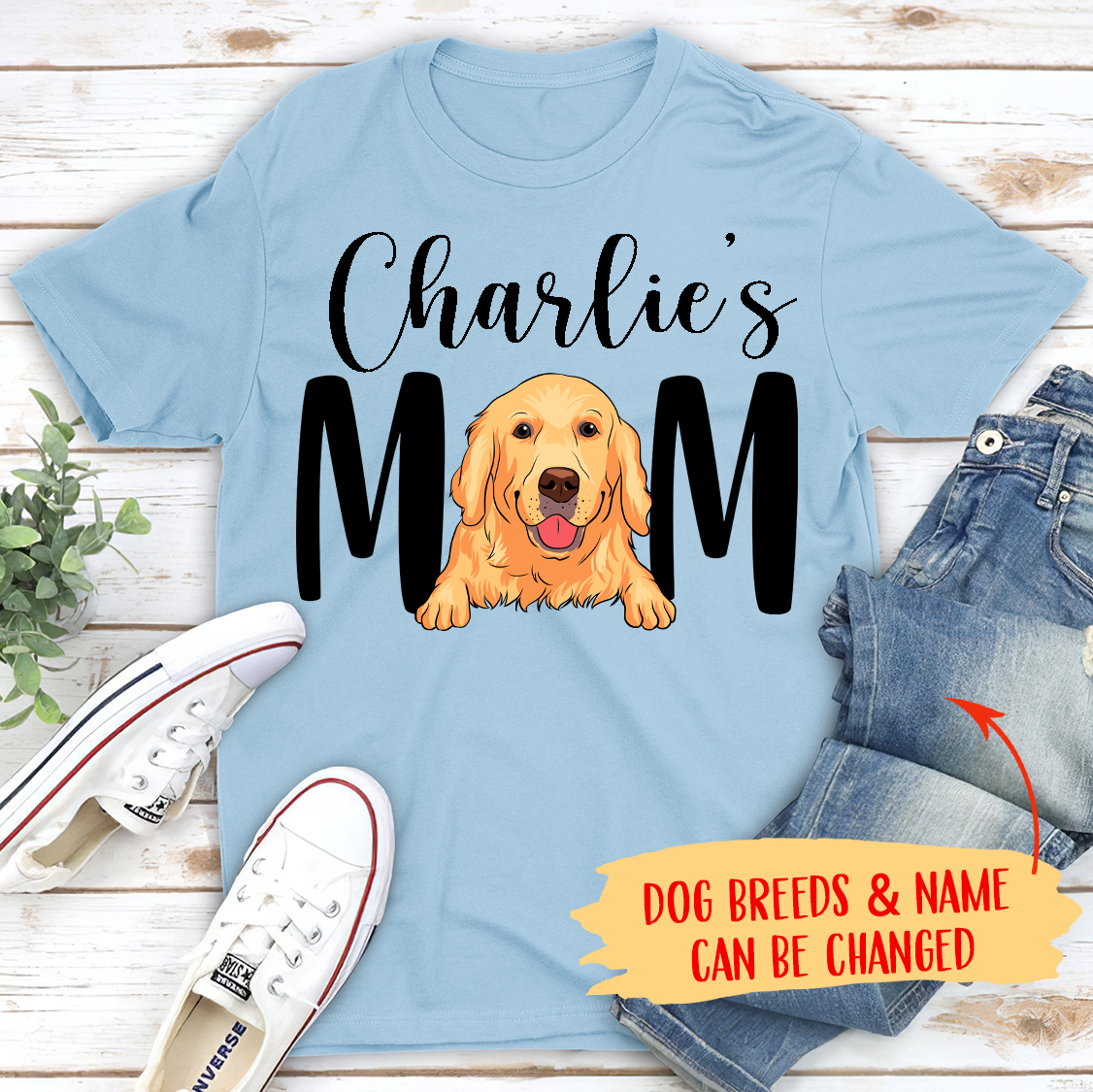 Personalized Custom Unisex Dog Mom/Dad T-shirt - Ideal Gift for Pet Lovers