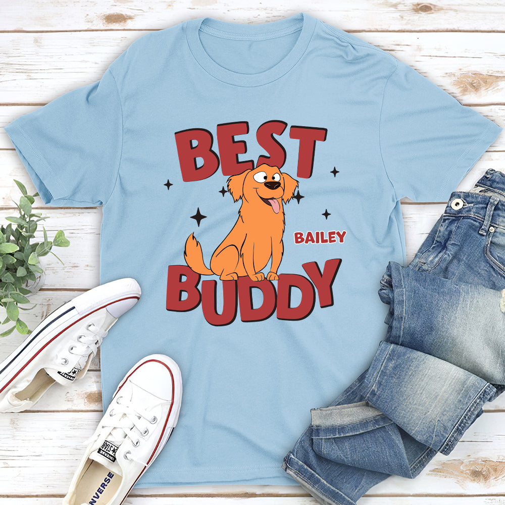 Best Buddy - Personalized Custom Unisex Heavy Cotton Midweight T-shirt for Pet Lovers