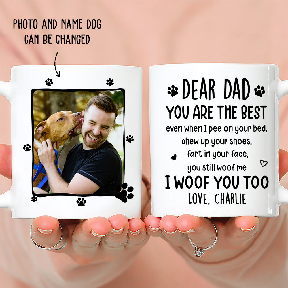 I Woof You Too - Exquisite Personalized Custom Coffee Mug - Ideal Gifts For Passionate Dog Lovers
