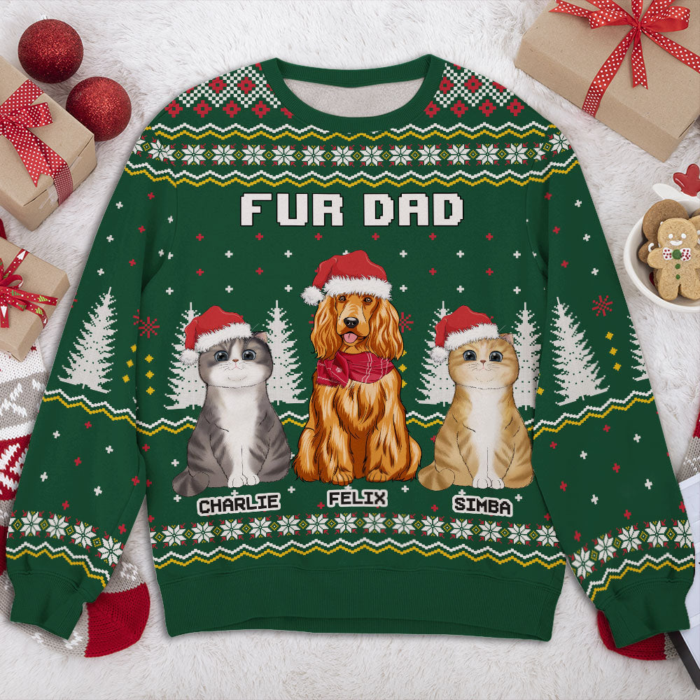 Christmas Pet Pattern - Personalized Custom All-Over-Print Unisex Sweatshirt for Pet Lovers