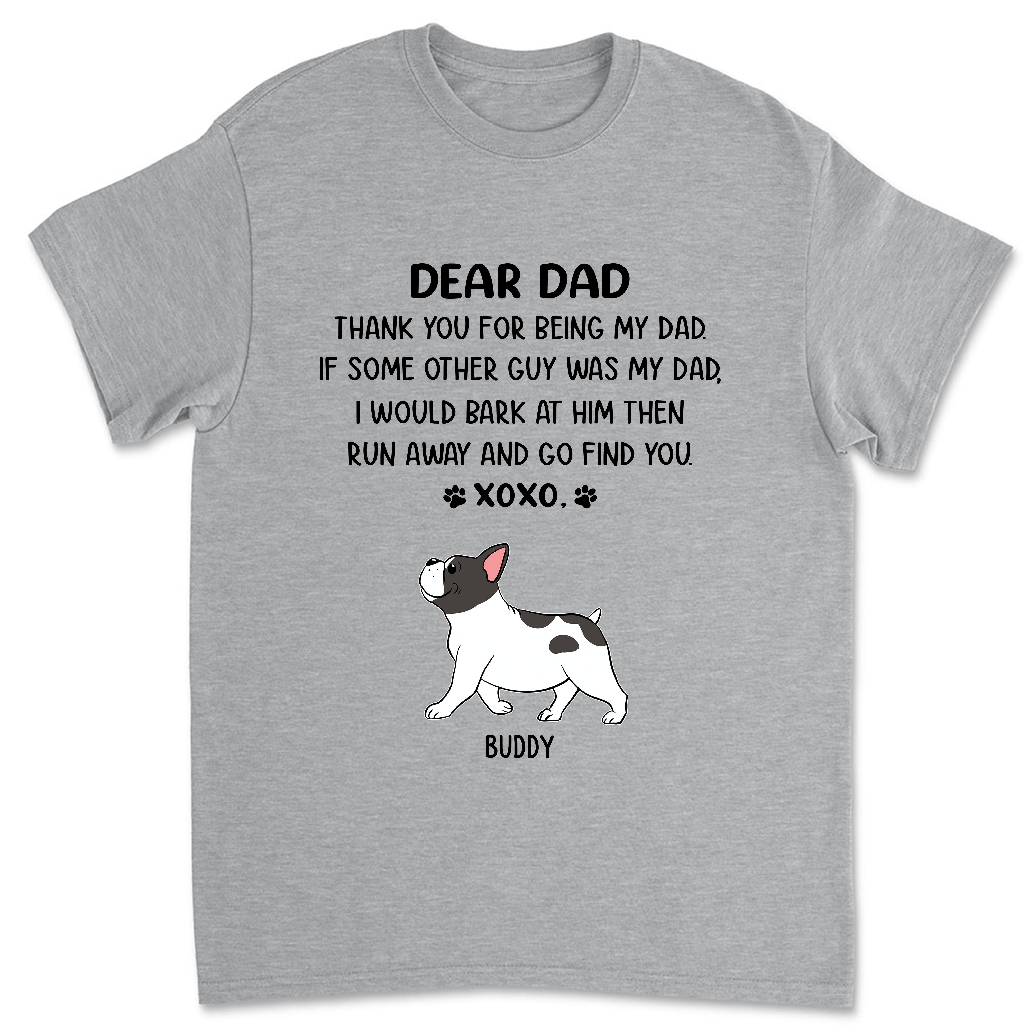 Dear Mom Xoxo - Personalized Custom Premium Men's 4.2 oz T-shirt for Pet Lovers