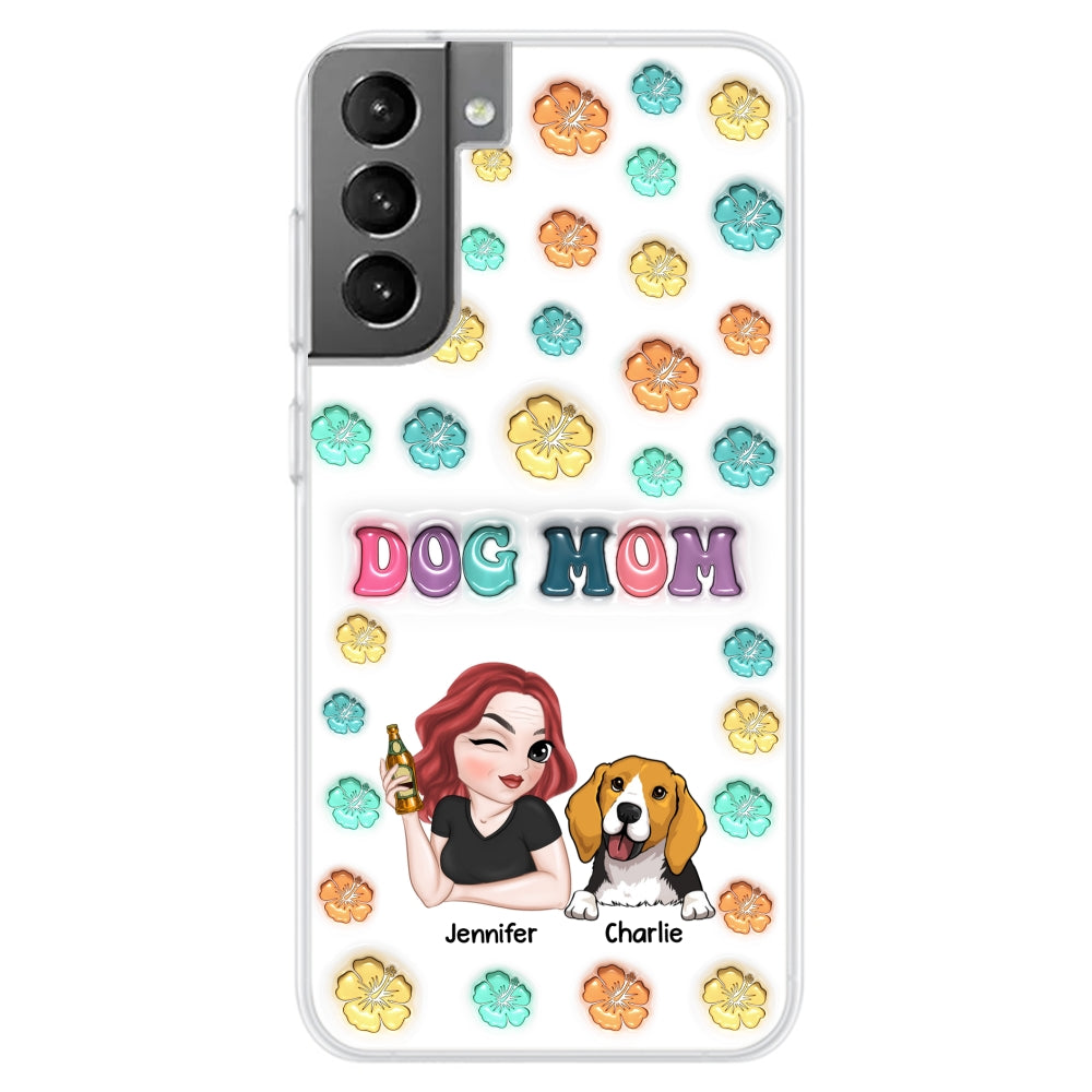 Dog Mom Summer: Exclusive Personalized Custom 3D Inflated Effect Phone Case for Stylish Protection